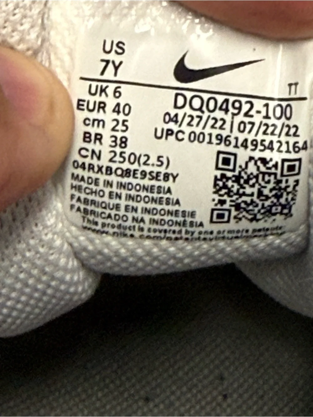 Nike Court Borough Low Recraft in Pink and White Size 7Y or Women’s 9